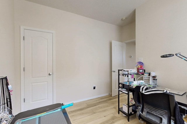 4359 San Benito St Unit B, Santa Fe, NM 87507 - office space with baseboards and light wood-style floors