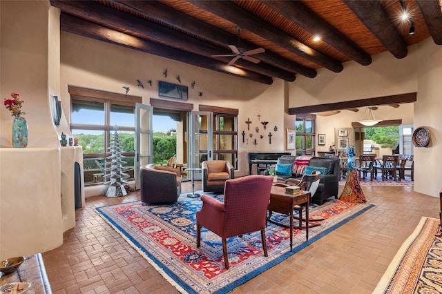 view of patio / terrace with outdoor dining area and ceiling fan