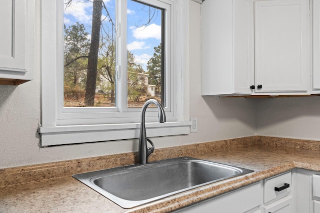 2141 44th St Unit C, Los Alamos, NM 87544 - kitchen featuring a sink, white cabinetry, and light countertops