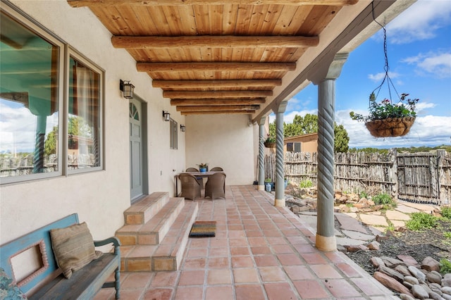 1 Azul Pl, Santa Fe, NM 87508 - view of patio with entry steps