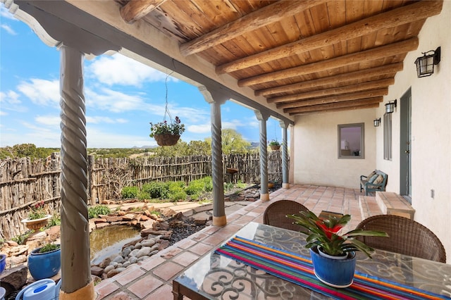 1 Azul Pl, Santa Fe, NM 87508 - view of patio / terrace featuring a ceiling fan