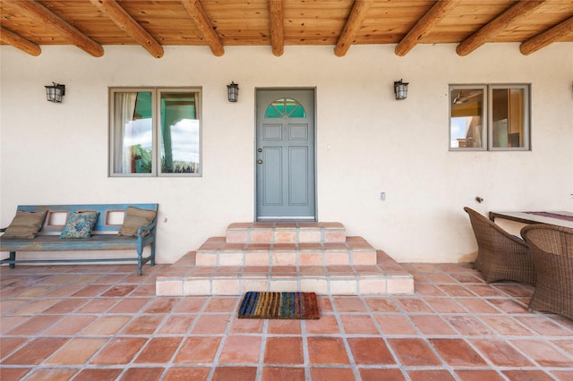 1 Azul Pl, Santa Fe, NM 87508 - entrance to property with stucco siding