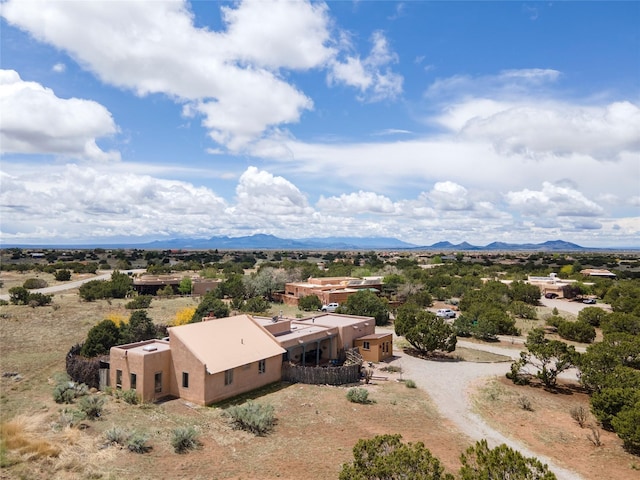 1 Azul Pl, Santa Fe, NM 87508 - aerial view of property and surrounding area featuring mountains