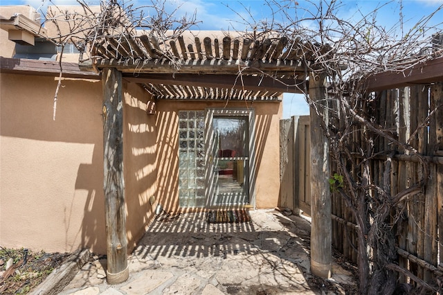 1 Azul Pl, Santa Fe, NM 87508 - property entrance with stucco siding