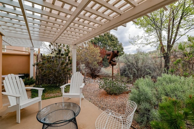 663 Bishops Lodge Rd Unit 71, Santa Fe, NM 87501 - view of patio / terrace with a pergola