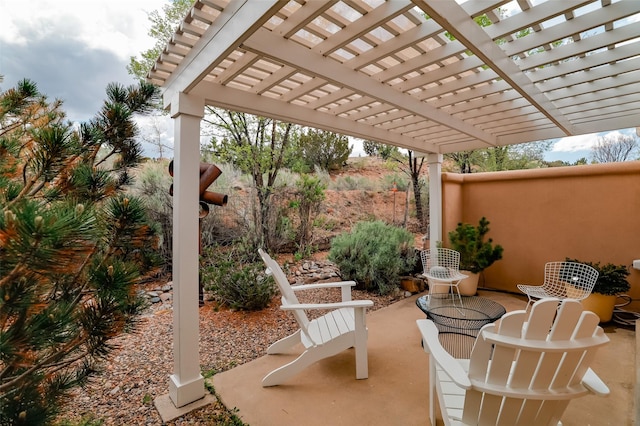 663 Bishops Lodge Rd Unit 71, Santa Fe, NM 87501 - view of patio / terrace featuring a pergola