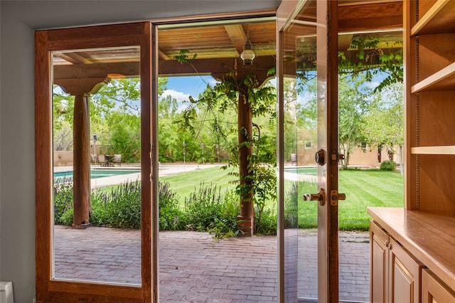 doorway featuring french doors