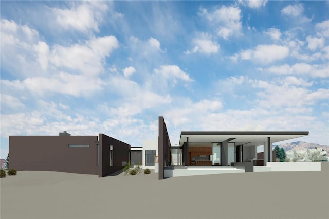2 Silver Mesa Plz, Santa Fe, NM 87506 - rear view of house with stucco siding