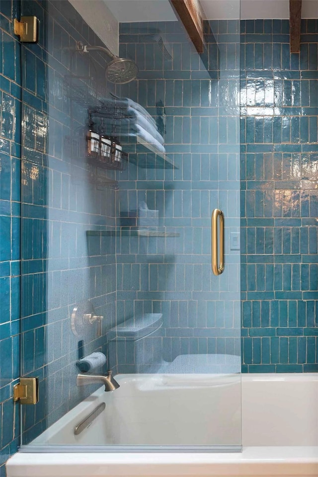 942 Canyon Unit A & B, Santa Fe, NM 87501 - bathroom with enclosed tub / shower combo