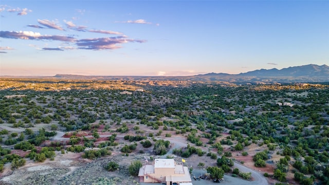 100 Rancho Alegre, Santa Fe, NM 87508 - aerial view at dusk of a mountain view