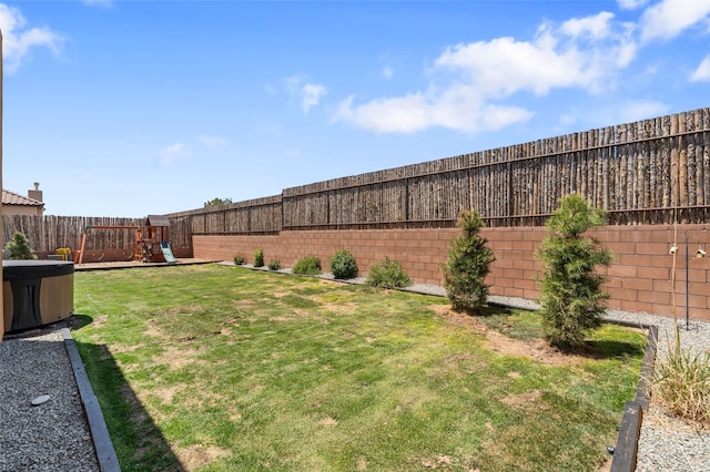 35 La Pradera, Santa Fe, NM 87508 - view of yard featuring a playground