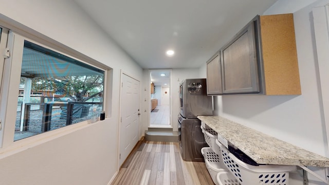 2935 Arizona, Los Alamos, NM 87544 - hallway with light wood-style flooring and recessed lighting