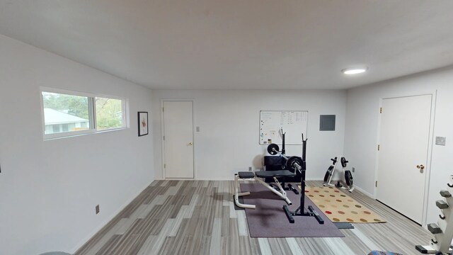 2935 Arizona, Los Alamos, NM 87544 - workout area with light wood finished floors and baseboards