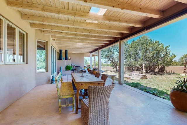 36 Green Meadow Loop, Santa Fe, NM 87506 - view of patio / terrace featuring outdoor dining space
