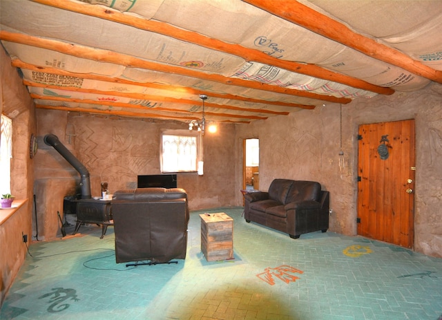 13 Los Amigos, Espanola, NM 87532 - living room with a wood stove