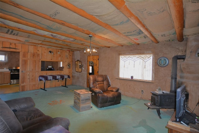 13 Los Amigos, Espanola, NM 87532 - living room featuring a wood stove
