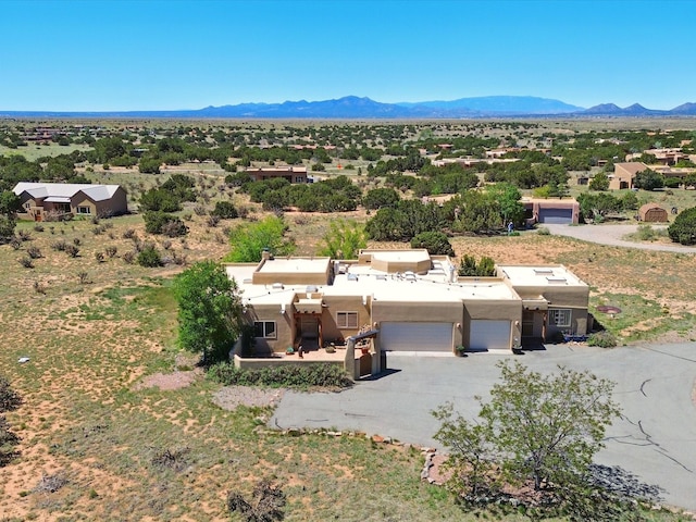 54 Encantado Loop, Santa Fe, NM 87508 - view from above of property with a mountain backdrop