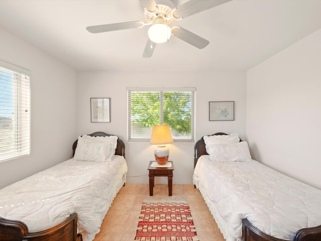 54 Encantado Loop, Santa Fe, NM 87508 - bedroom with a ceiling fan