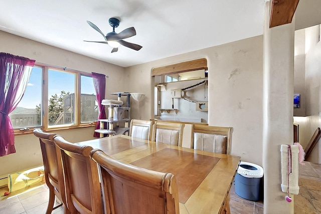 26 Apache Creek Rd, Santa Fe, NM 87505 - dining room with ceiling fan