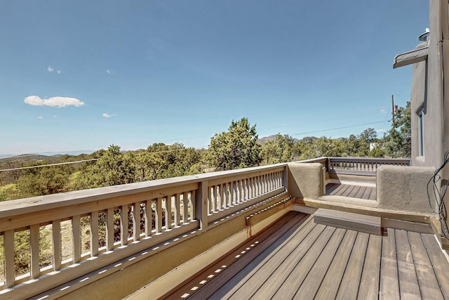 26 Apache Creek Rd, Santa Fe, NM 87505 - view of wooden terrace