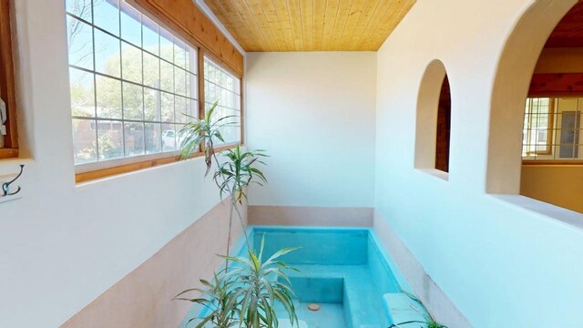 959 Acequia De Las Joyas, Santa Fe, NM 87505 - interior space featuring wood ceiling