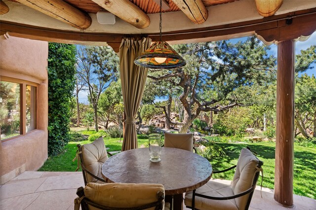 17 Tano W, Santa Fe, NM 87506 - view of patio / terrace featuring outdoor dining area
