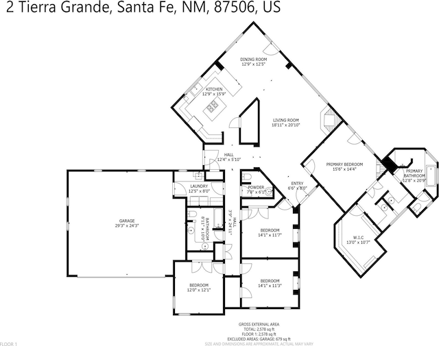 2 Tierra Grande, Santa Fe, NM 87506 - room layout