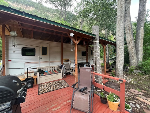6 Rainbow Trout Ln, Pecos, NM 87552 - deck featuring area for grilling