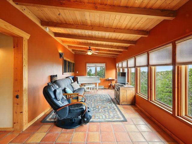 125 Apache Canyon Trl, Santa Fe, NM 87505 - sunroom with beam ceiling