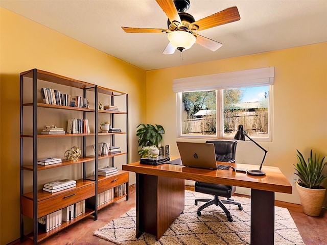 488 Old Denver Hwy, Glorieta, NM 87535 - home office with ceiling fan