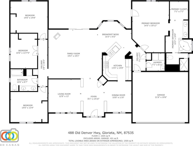 488 Old Denver Hwy, Glorieta, NM 87535 - property floor plan