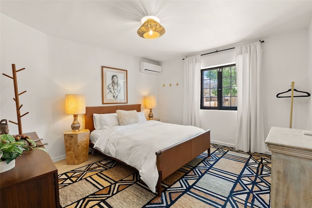 824 Dunlap St Unit A, Santa Fe, NM 87501 - bedroom featuring a wall mounted air conditioner
