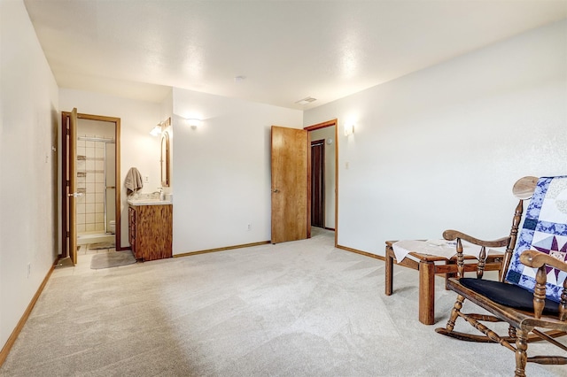 444 Aragon, White Rock, NM 87547 - sitting room with light carpet and baseboards
