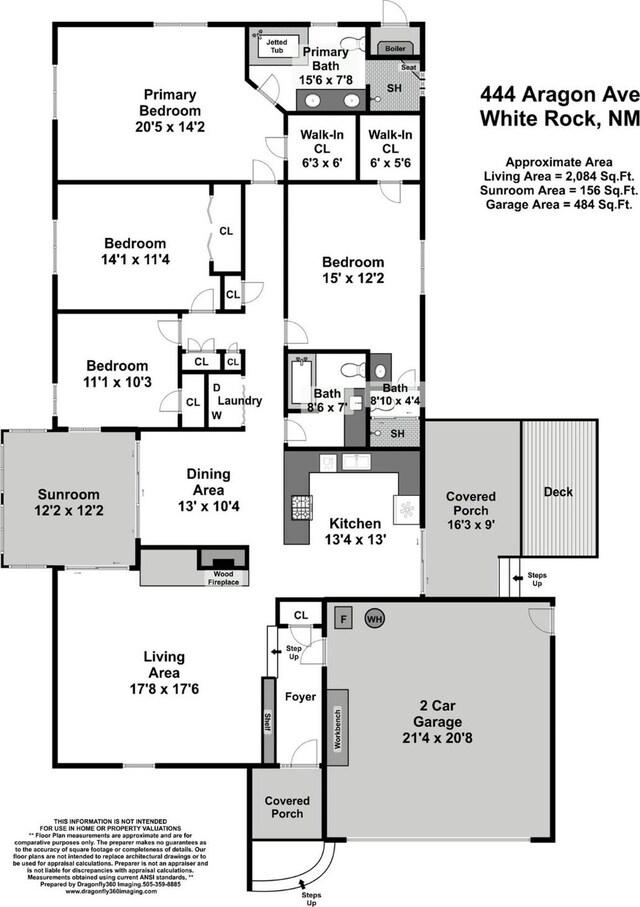 444 Aragon, White Rock, NM 87547 - floor plan / room layout