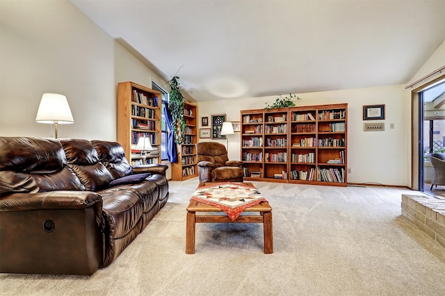 444 Aragon, White Rock, NM 87547 - carpeted living room with vaulted ceiling