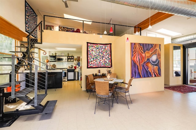 3600 Cerrillos Unit 208, Santa Fe, NM 87507 - dining room with a high ceiling
