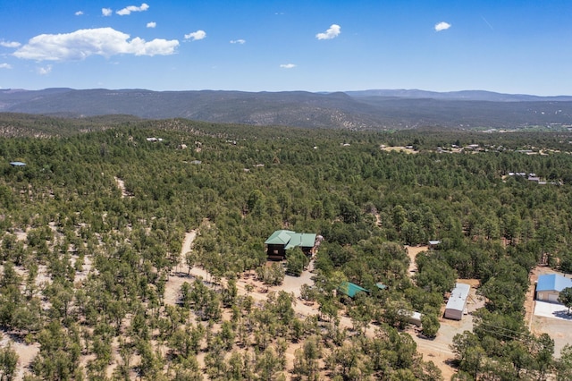 76 Los Altos De Cicuye, Pecos, NM 87552 - drone / aerial view of a forest and a mountainous background