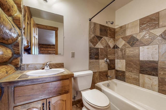 76 Los Altos De Cicuye, Pecos, NM 87552 - bathroom featuring vanity, toilet, and bathing tub / shower combination