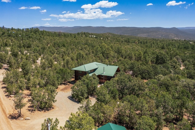 76 Los Altos De Cicuye, Pecos, NM 87552 - drone / aerial view of a forest and mountains