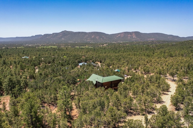 76 Los Altos De Cicuye, Pecos, NM 87552 - aerial view of a heavily wooded area and a mountainous background