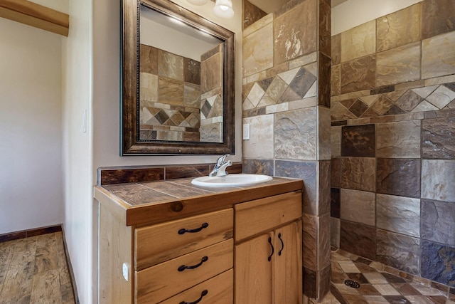 76 Los Altos De Cicuye, Pecos, NM 87552 - full bathroom featuring vanity and a tile shower