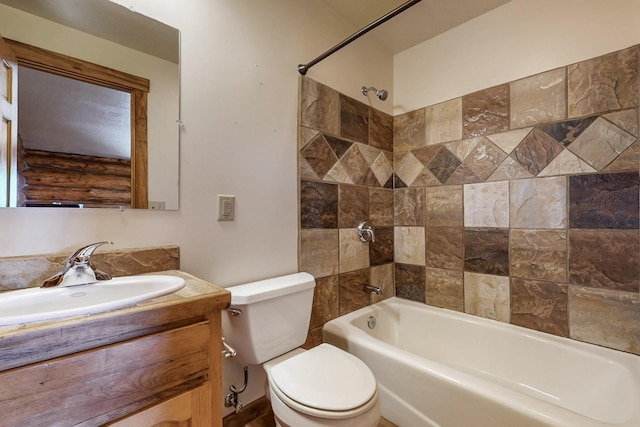 76 Los Altos De Cicuye, Pecos, NM 87552 - bathroom with toilet, vanity, and washtub / shower combination