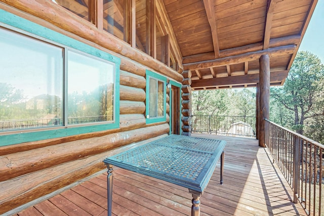 76 Los Altos De Cicuye, Pecos, NM 87552 - view of wooden terrace