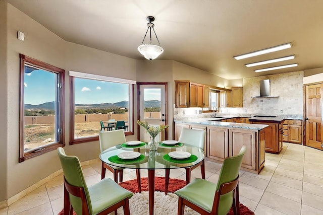 5 La Aguapa, Sandia Park, NM 87047 - dining room featuring light tile patterned floors and baseboards