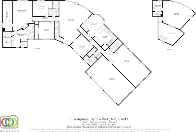5 La Aguapa, Sandia Park, NM 87047 - property floor plan