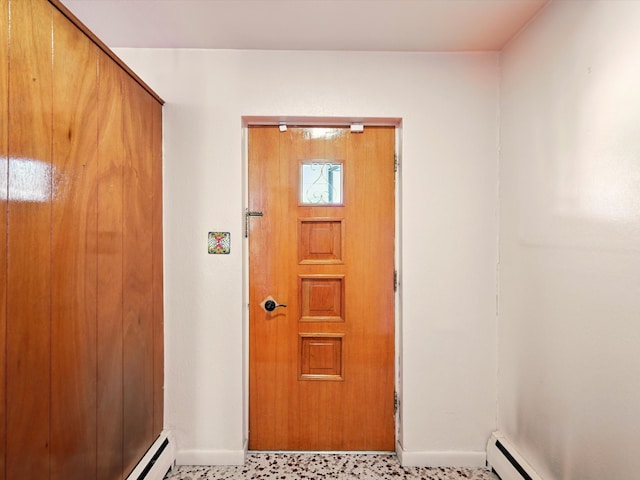707 Middle San Pedro Rd, Espanola, NM 87532 - doorway with baseboard heating and baseboards