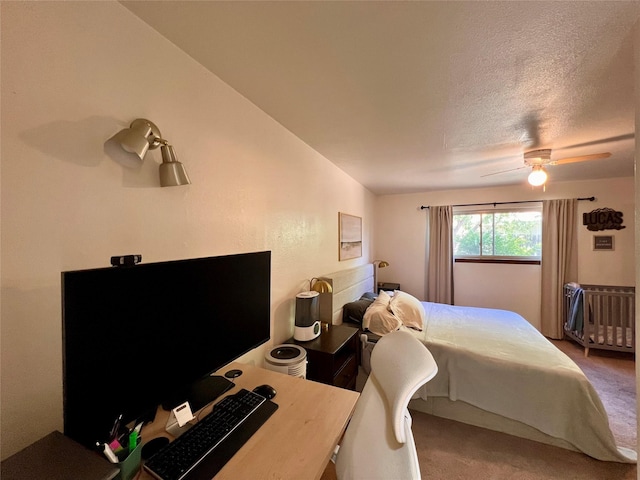 368 Bryce, White Rock, NM 87547 - carpeted bedroom featuring ceiling fan, a desk, and radiator
