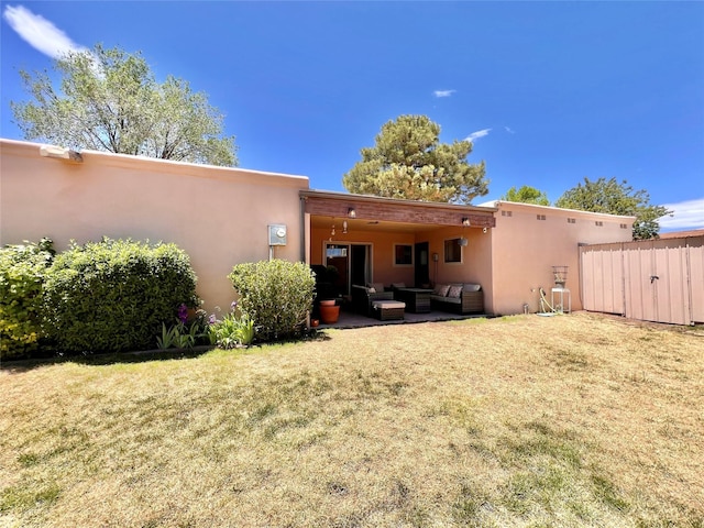 368 Bryce, White Rock, NM 87547 - rear view of house featuring an outdoor living space and stucco siding