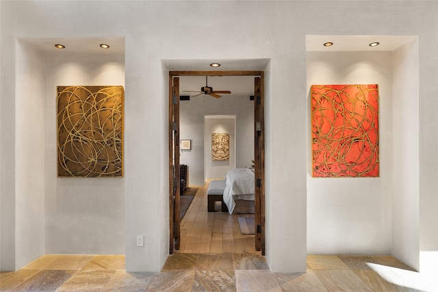 20 Rising Moon, Santa Fe, NM 87506 - hall with recessed lighting