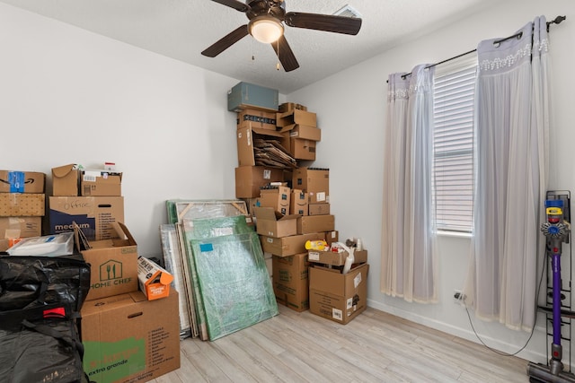 5910 Monte Rosa St, Santa Fe, NM 87507 - storage room featuring ceiling fan
